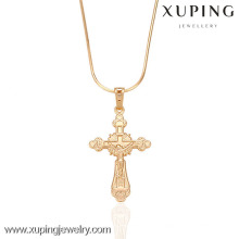 32289-XupingJewelry pendentif croix en plaqué or vente chaude